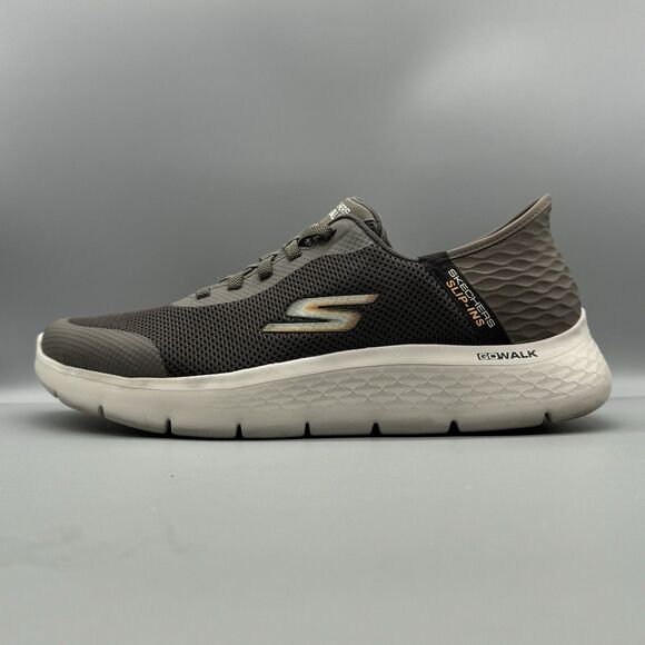 SKECHERS Go Walk Flex Brown Slip-ins Sneaker Men's Size 10.5 Extra Wide Fit - Picture 4 of 12